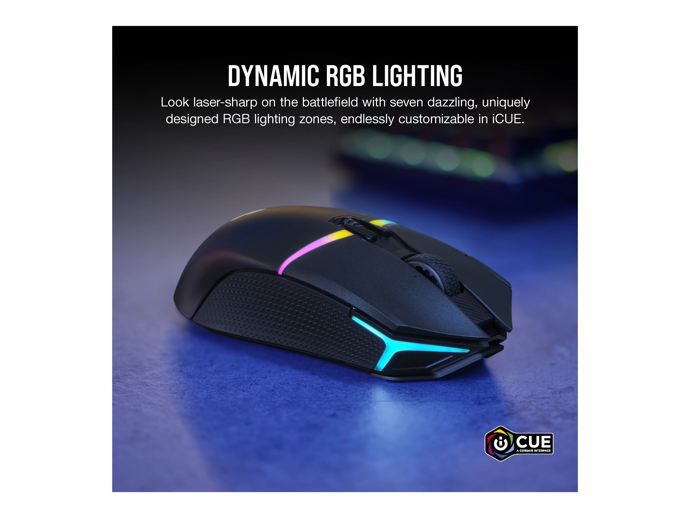 Corsair | Gaming Mouse | NIGHTSABRE RGB | Wireless | Bluetooth, 2.4 GHz | Black - Image 9