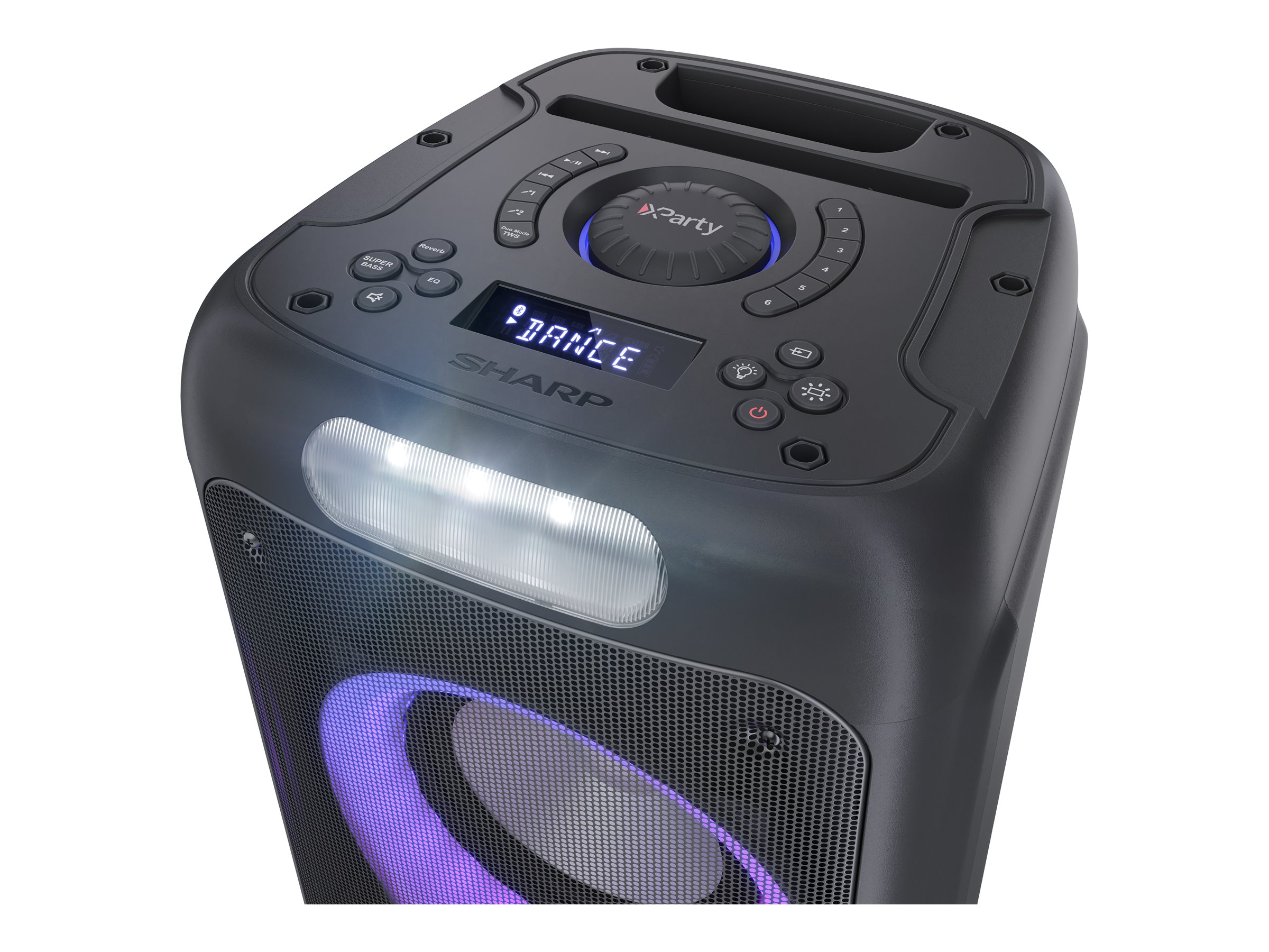 Sharp PS-949 Party Speaker with Built-in Battery | Sharp | Party Speaker | PS-949 XParty Street Beat | 132 W | Waterproof | Bluetooth | Black | Portable | Wireless connection - Image 24