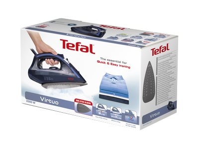 TEFAL | FV1713E0 Virtuo | Steam Iron | 2000 W | Water tank capacity 200 ml | Continuous steam 24 g/min | Dark Blue - Image 4