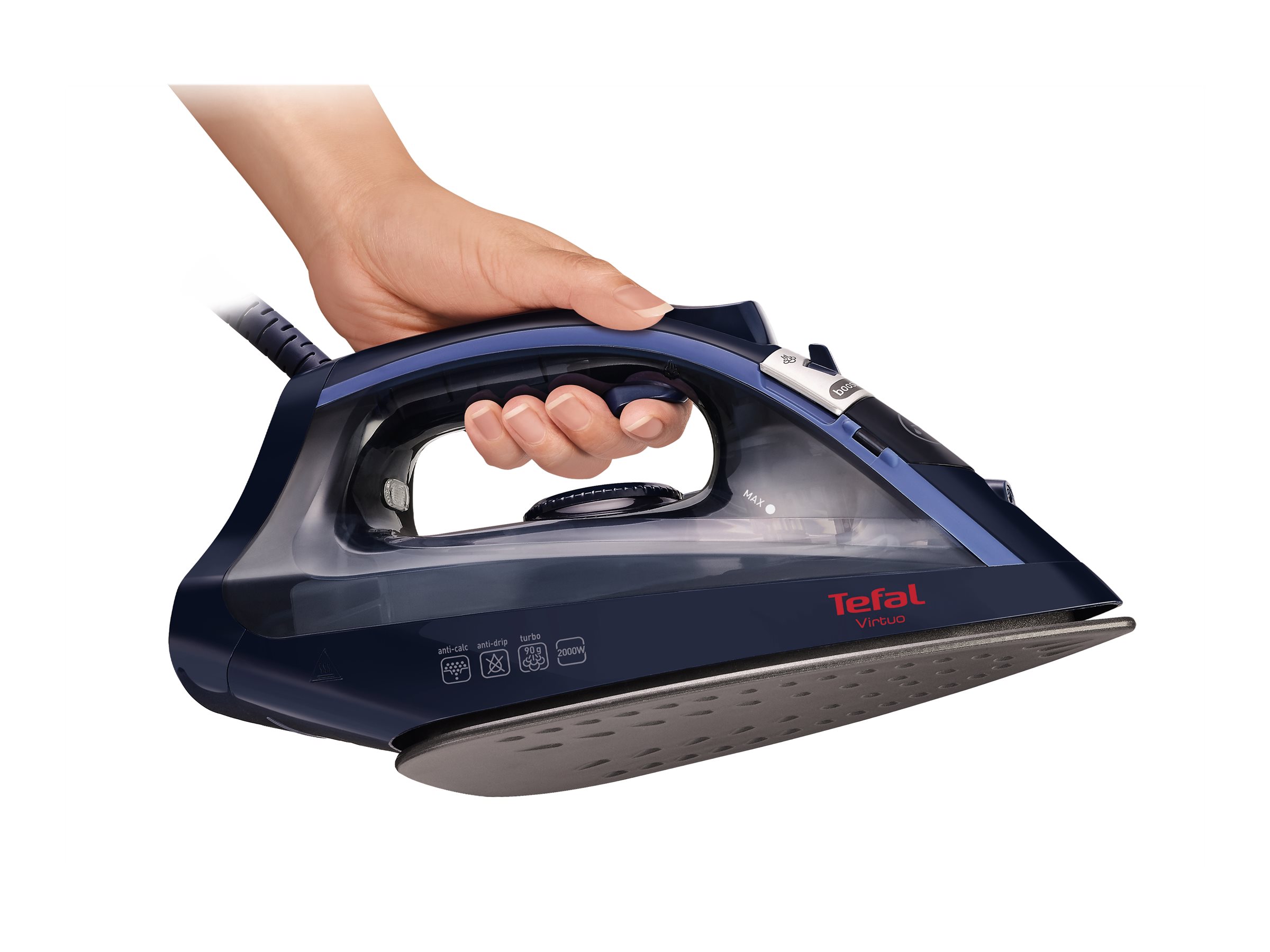TEFAL | FV1713E0 Virtuo | Steam Iron | 2000 W | Water tank capacity 200 ml | Continuous steam 24 g/min | Dark Blue - Image 7