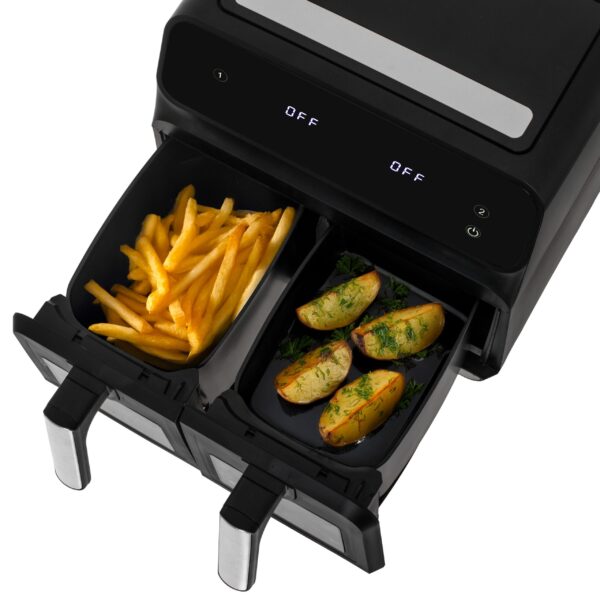 Adler Dual Air Fryer Oven | AD 6315 | Power 1700 W | Capacity 8 L | Convection | Black - Image 3