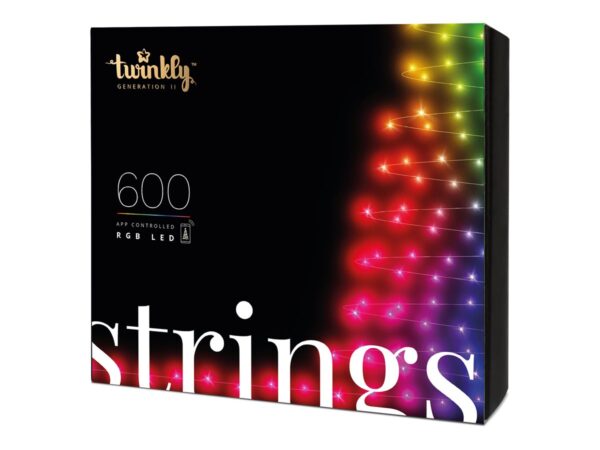 Twinkly|Strings Smart LED Lights 600 RGB (Multicolor), 48m, Black wire|RGB – 16M+ colors - Image 2