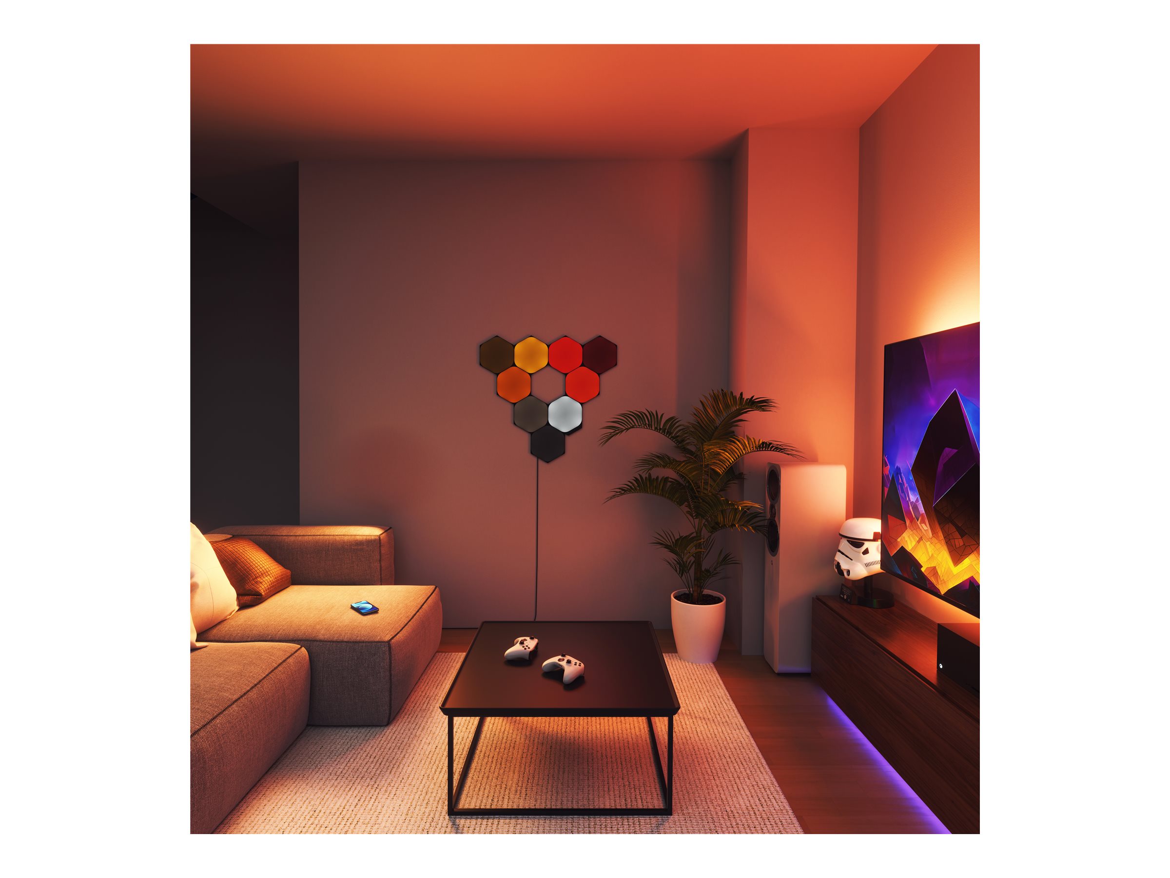 Nanoleaf | Shapes Black Hexagon Expansion pack (3 panels) | 42 W | WiFi - Image 4