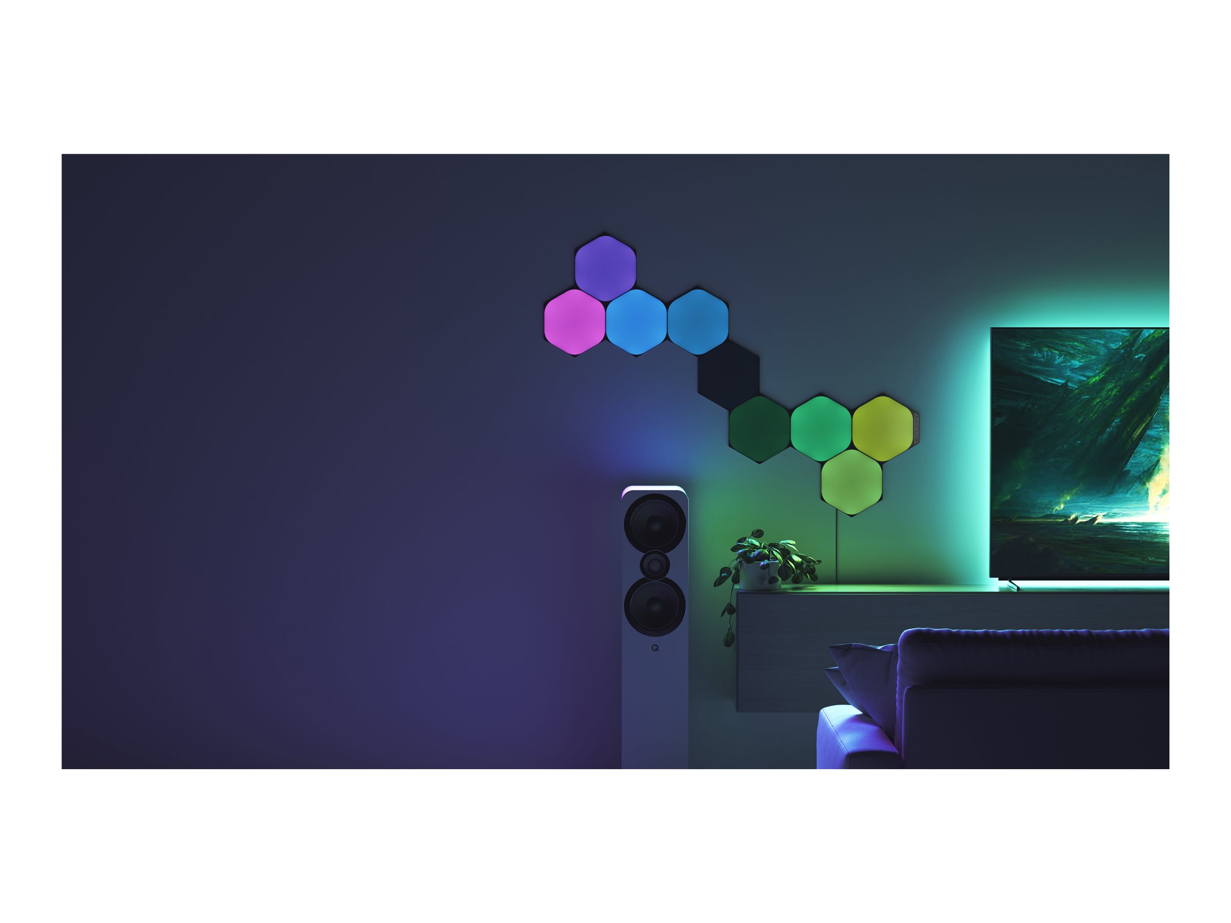 Nanoleaf | Shapes Black Hexagon Expansion pack (3 panels) | 42 W | WiFi - Image 6