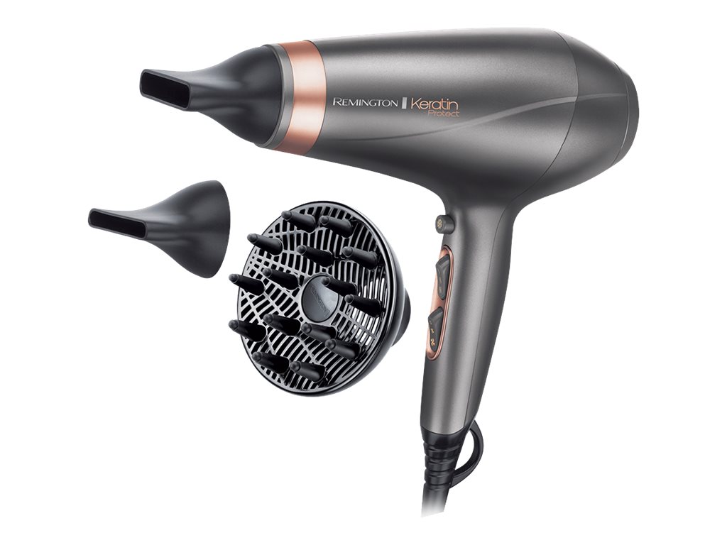 Remington | Hair Dryer | AC8820 | 2200 W | Number of temperature settings 3 | Ionic function | Diffuser nozzle | Silver - Image 2