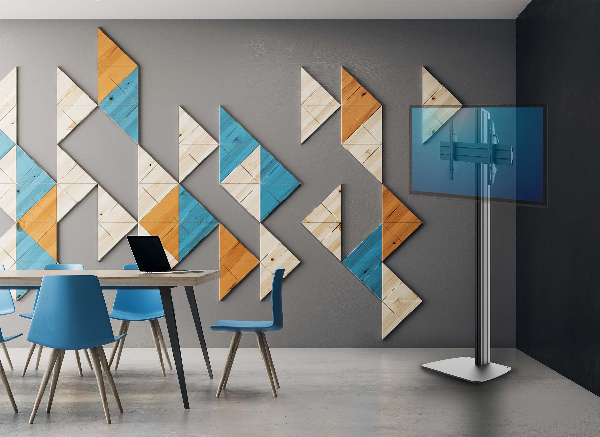 EDBAK | Floor stand | STDV100 | Height adjustment, Tilt | Black - Image 2