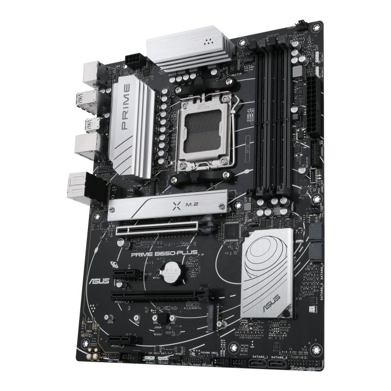 Asus | PRIME B650-PLUS | Processor family AMD | Processor socket AM5 | DDR5 DIMM | Memory slots 4 | Supported hard disk drive interfaces SATA, M.2 | Number of SATA connectors 4 | Chipset AMD B650 | ATX - Image 5