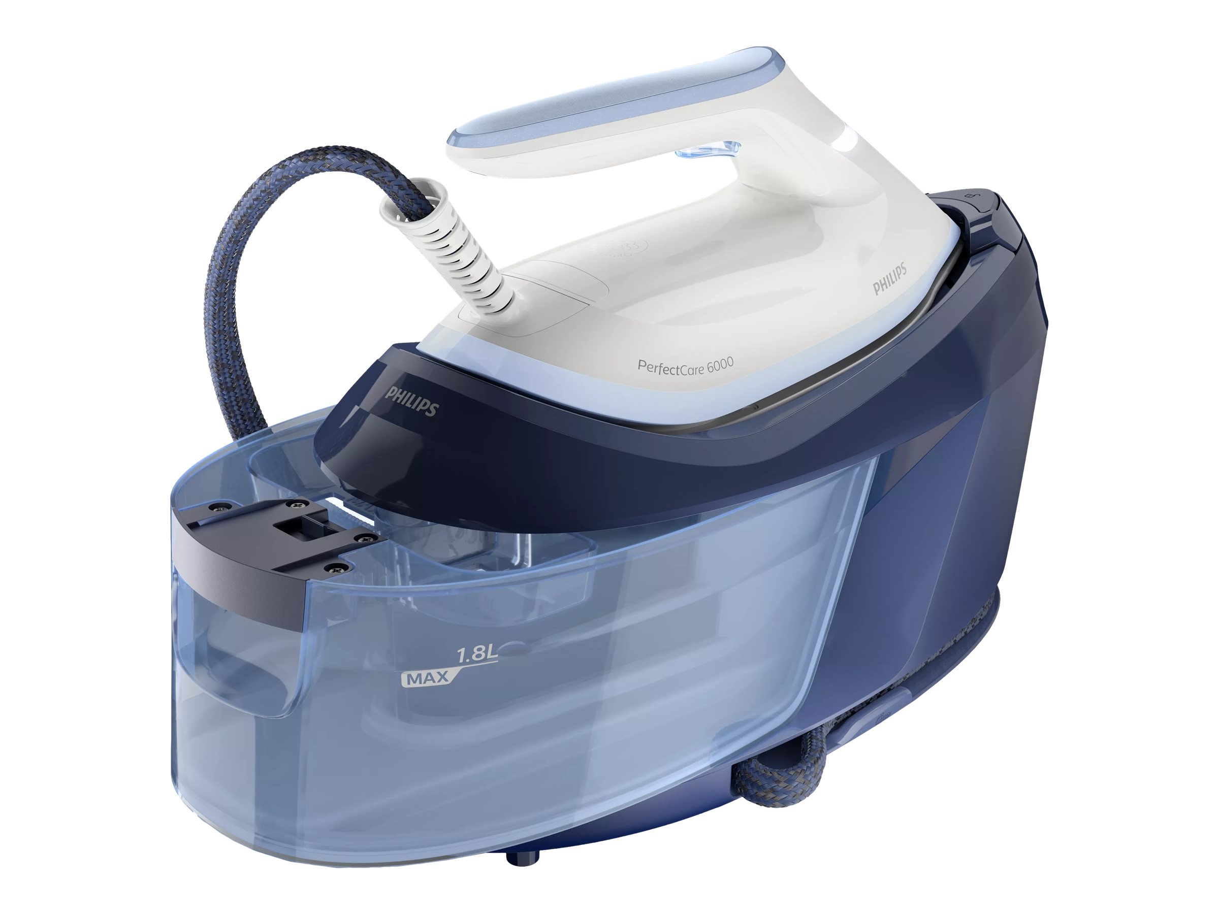 Philips | Steam Generator | PerfectCare PSG6026/20 | 2400 W | 1.8 L | 6.5 bar | Auto power off | Vertical steam function | Calc-clean function | Blue/White - Image 2