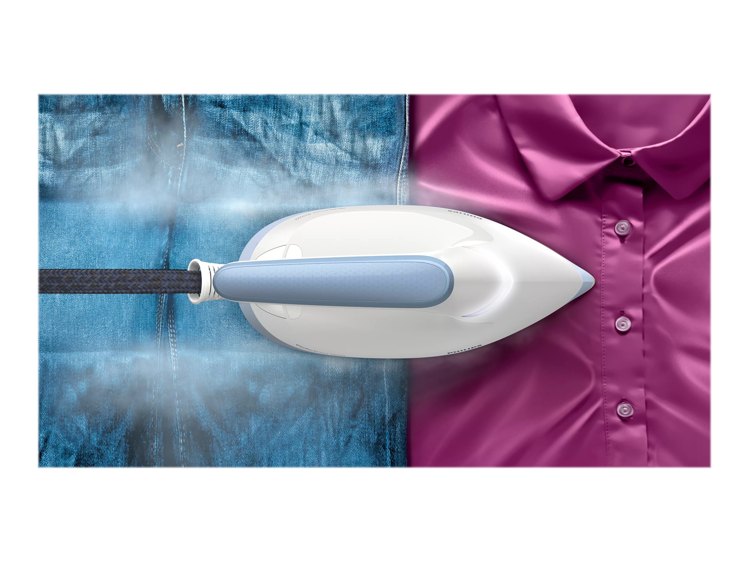 Philips | Steam Generator | PerfectCare PSG6026/20 | 2400 W | 1.8 L | 6.5 bar | Auto power off | Vertical steam function | Calc-clean function | Blue/White - Image 8