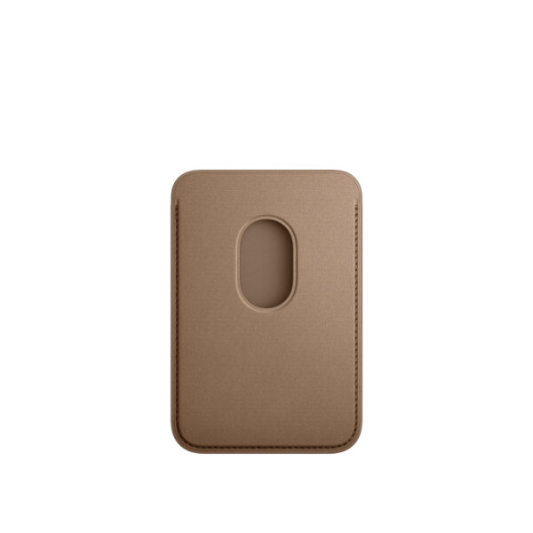 Apple | iPhone FineWoven Wallet with MagSafe | Wallet case | Apple | iPhone 15 Pro, iPhone 15 Pro Max, iPhone 15, iPhone 15 Plus, iPhone 14 Pro, iPhone 14 Pro Max, iPhone 14, iPhone 14 Plus, iPhone 13 Pro, iPhone 13 Pro Max, iPhone 13 mini, iPhone 13, iPhone 12 Pro, iPhone 12 Pro Max, iPhone 12 mini, iPhone 12 | Durable Microtwill | Taupe | The wallet features strong built-in magnets that allow it to effortlessly snap into place on the back of your iPhone. - Image 2