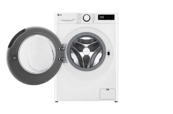 LG | Washing machine with dryer | F4DR509SBW | Energy efficiency class A | Front loading | Washing capacity 	9 kg | 1400 RPM | Depth 55 cm | Width 60 cm | Display | Rotary knob + LED | Drying system | Drying capacity 6 kg | Steam function | Direct drive | White - Image 3