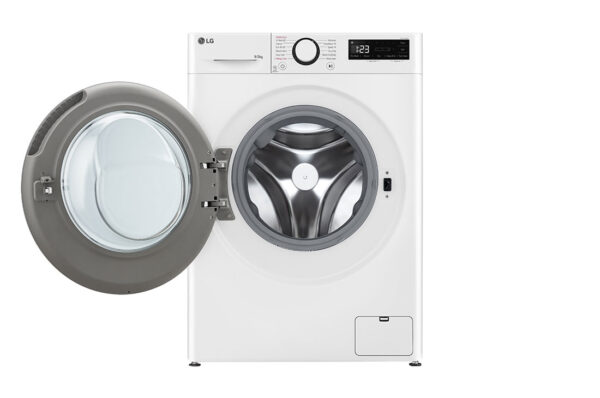 LG | Washing machine with dryer | F2DR509S1W | Energy efficiency class A-10% | Front loading | Washing capacity 	9 kg | 1200 RPM | Depth 47.5 cm | Width 60 cm | Display | Rotary knob + LED | Drying system | Drying capacity 5 kg | Steam function | Direct drive | White - Image 2