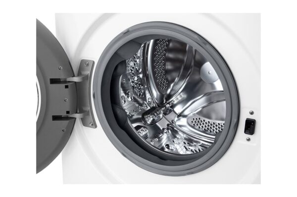 LG | Washing machine with dryer | F2DR509S1W | Energy efficiency class A-10% | Front loading | Washing capacity 	9 kg | 1200 RPM | Depth 47.5 cm | Width 60 cm | Display | Rotary knob + LED | Drying system | Drying capacity 5 kg | Steam function | Direct drive | White - Image 4