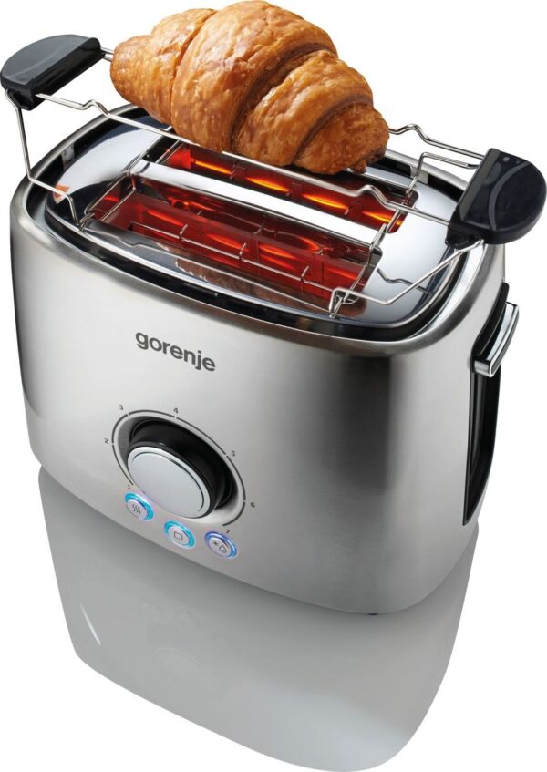 Gorenje | Toaster | T1000E | Power 1000 W | Number of slots 2 | Housing material  Metal | Stainless Steel - Image 4