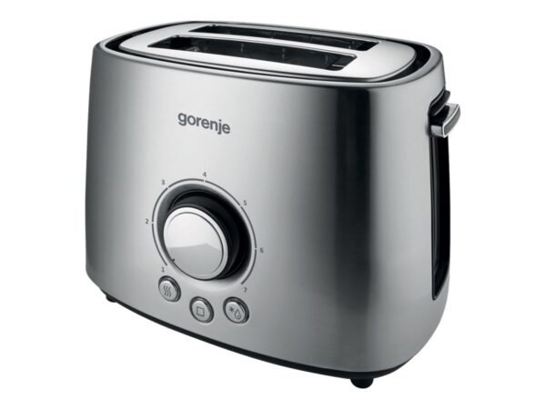 Gorenje | Toaster | T1000E | Power 1000 W | Number of slots 2 | Housing material  Metal | Stainless Steel - Image 2