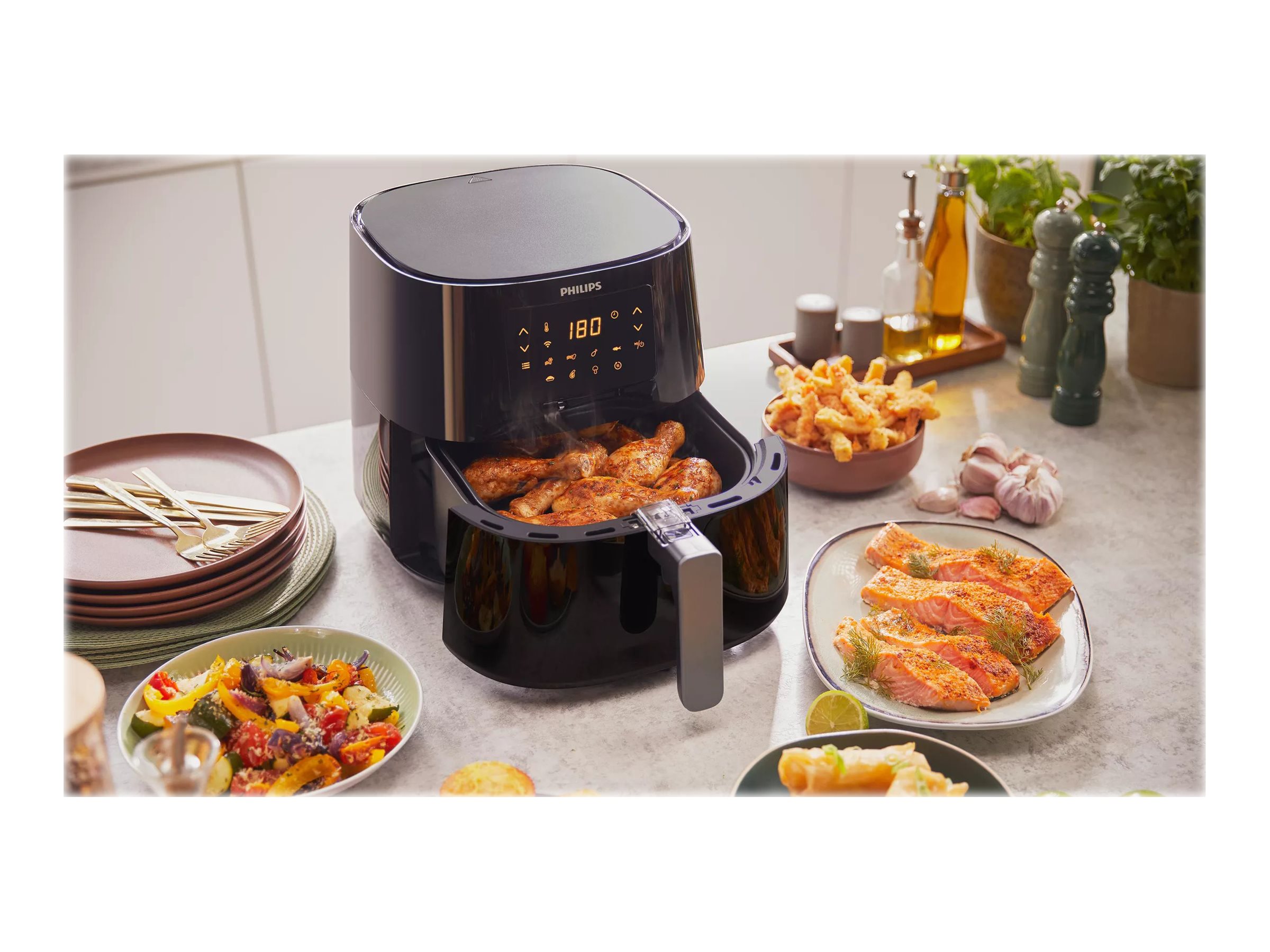 Philips | Air Fryer | Essential HD9280/70 | Power 2000 W | Capacity 6.2 L | Rapid Air technology | Black - Image 14