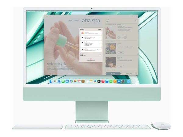 Apple iMac 24” 4.5K Retina, Apple  M3 8C CPU, 10C GPU/8GB/512GB SSD/Pink/INT | Apple - Image 12