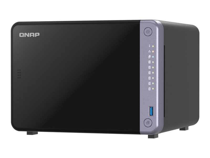 QNAP Cost-effective 6-bay 10GbE NAS | TS-632X-4G | Alpine | AL524 | Processor frequency 2 GHz | 4 GB | DDR4 SODIMM | 120W adapter (12VDC), 100-240VAC - Image 3