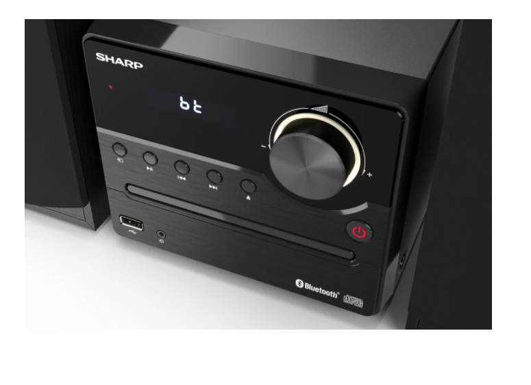 Sharp XL-B512(BK) Hi-Fi Micro System, CD/FM/USB/Bluetooth v5.0, 45W, Black | Sharp | Hi-Fi Micro System | XL-B512(BK) | Black | USB port | AUX in | Bluetooth | CD player | FM radio | Wireless connection - Image 6