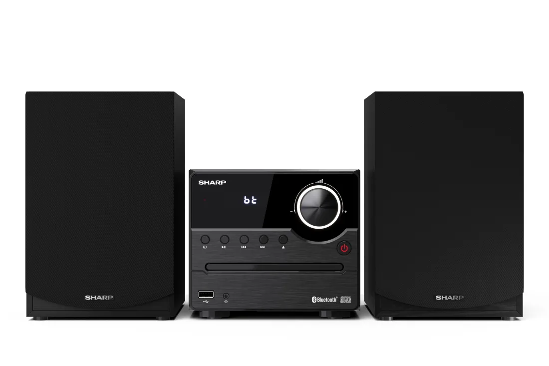 Sharp XL-B512(BK) Hi-Fi Micro System, CD/FM/USB/Bluetooth v5.0, 45W, Black | Sharp | Hi-Fi Micro System | XL-B512(BK) | Black | USB port | AUX in | Bluetooth | CD player | FM radio | Wireless connection - Image 10