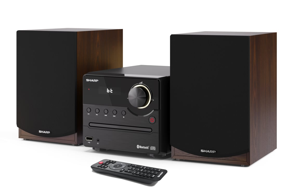 Sharp XL-B512(BR) Hi-Fi Micro System, CD/FM/USB/Bluetooth v5.0, 45W, Brown | Sharp | Hi-Fi Micro System | XL-B512(BR) | Brown | USB port | AUX in | Bluetooth | CD player | FM radio | Wireless connection - Image 3