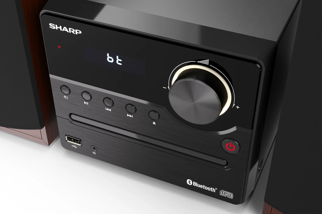 Sharp XL-B512(BR) Hi-Fi Micro System, CD/FM/USB/Bluetooth v5.0, 45W, Brown | Sharp | Hi-Fi Micro System | XL-B512(BR) | Brown | USB port | AUX in | Bluetooth | CD player | FM radio | Wireless connection - Image 6