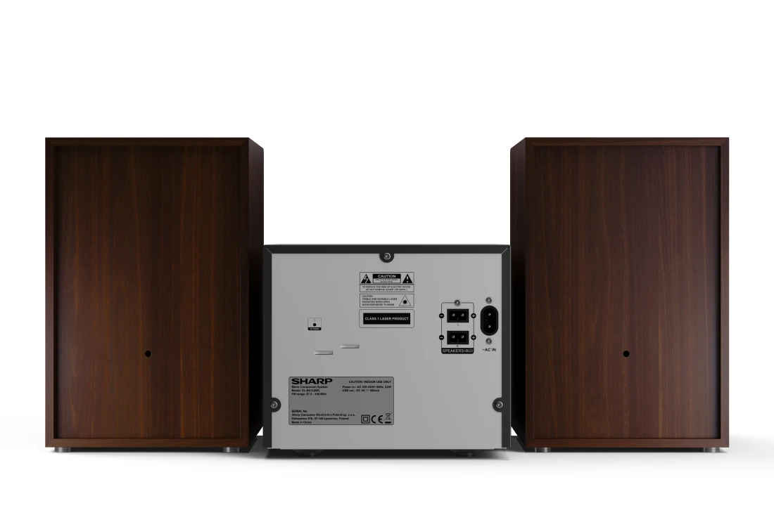 Sharp XL-B512(BR) Hi-Fi Micro System, CD/FM/USB/Bluetooth v5.0, 45W, Brown | Sharp | Hi-Fi Micro System | XL-B512(BR) | Brown | USB port | AUX in | Bluetooth | CD player | FM radio | Wireless connection - Image 7