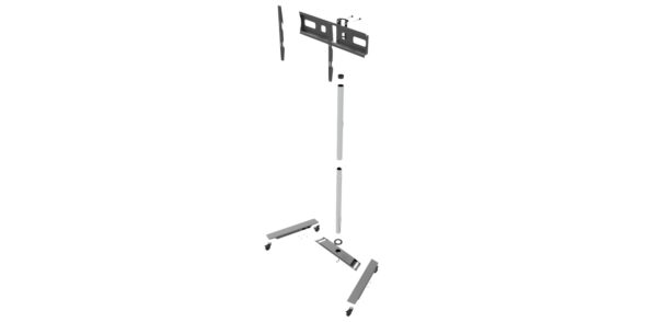 SALE OUT.  | EDBAK | Floor stand | TR5E | Trolleys & Stands | 42-65 " | Maximum weight (capacity) 50 kg | USED AS DEMO, SCRATCHED, MISSING HEXAGON WRENCHES | Black - Image 2