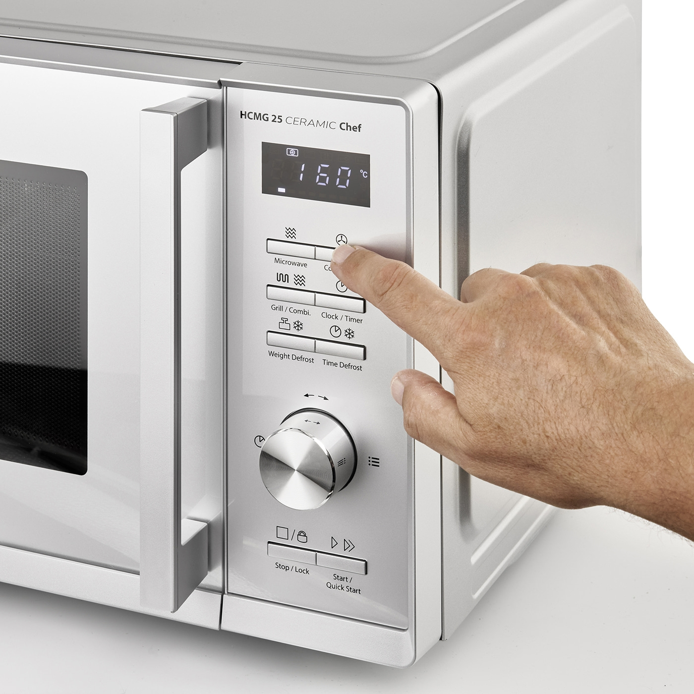 Caso | Microwave Oven | Chef HCMG 25 | Free standing | 900 W | Convection | Grill | Stainless Steel - Image 4