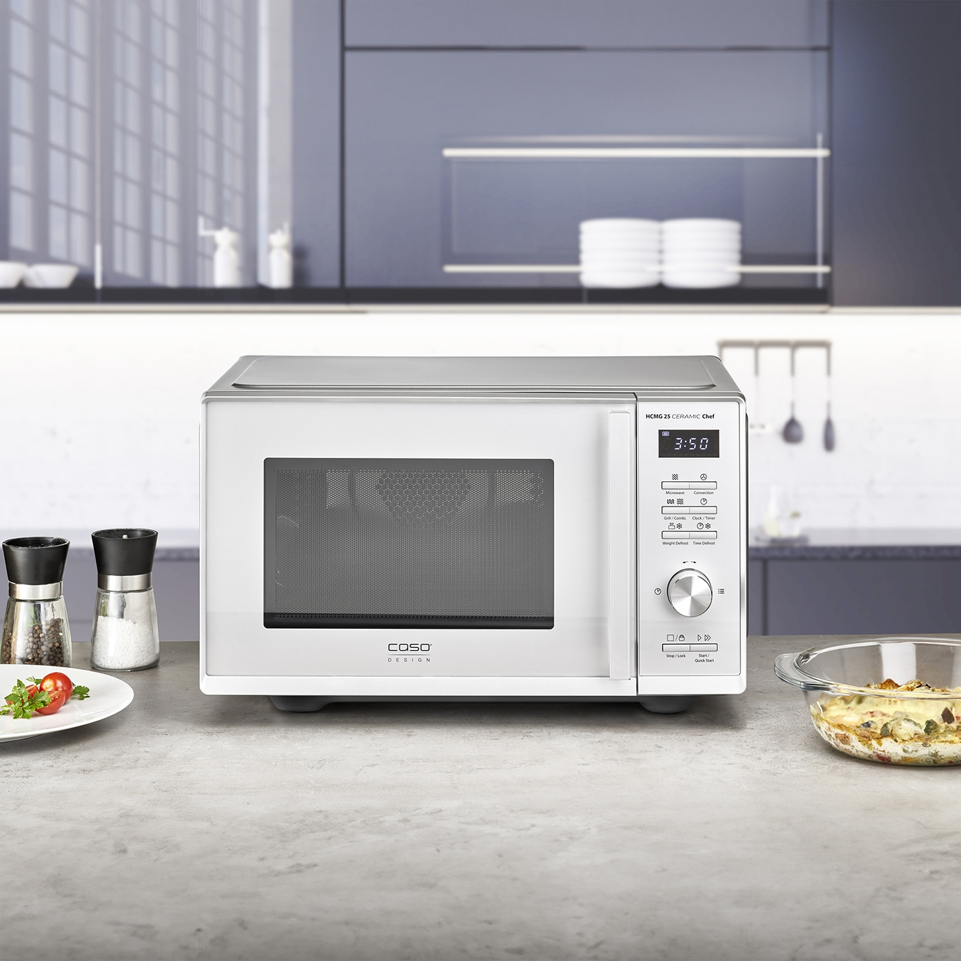 Caso | Microwave Oven | Chef HCMG 25 | Free standing | 900 W | Convection | Grill | Stainless Steel - Image 8