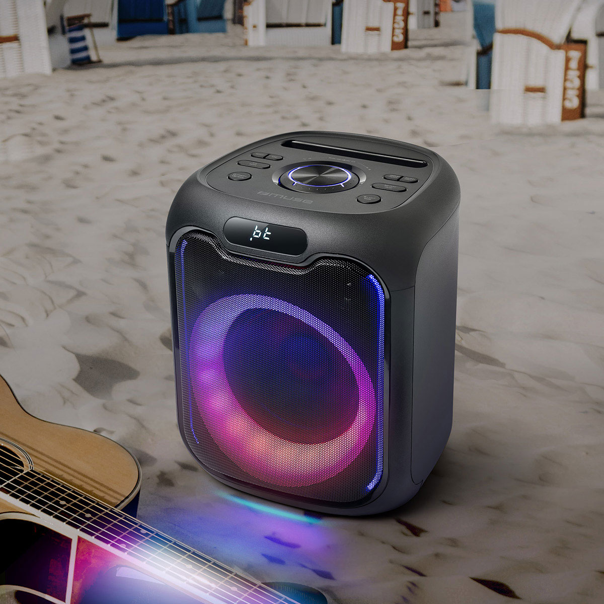 Muse | Party Box Speaker With USB Port | M-1803 DJ | 150 W | Bluetooth | Black | Wireless connection - Image 3