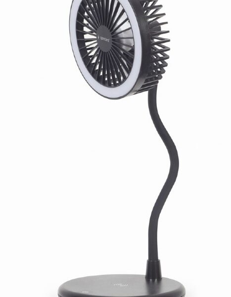 Gembird | TA-WPC10-LEDFAN-01 Desktop Fan With Lamp And Wireless Charger | N/A | Phone or tablet with built-in Qi wireless charging