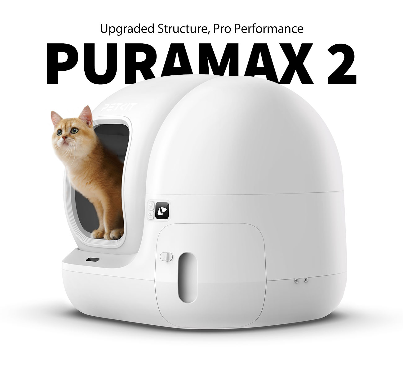 PETKIT | Automatic Cat Litter Box | Pura MAX 2 | 480 x 480 x 520 cm | White - Image 2