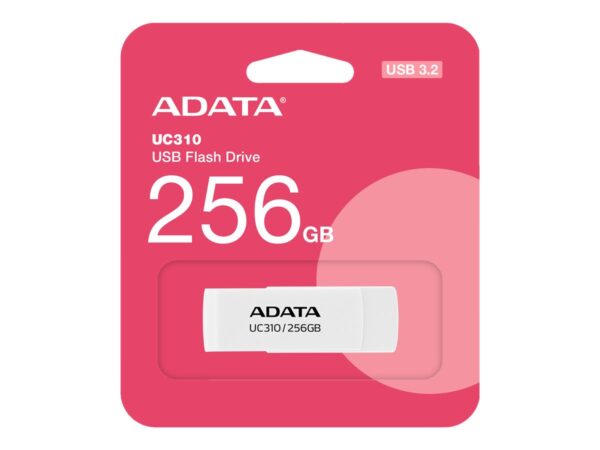 ADATA | USB Flash Drive | UC310 | 256 GB | USB 3.2 Gen1 | White