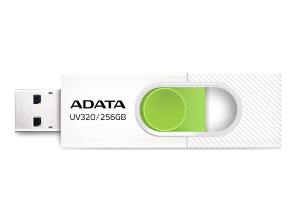 ADATA | USB Flash Drive | UV320 | 256 GB | USB 3.2 Gen1 | White/Green