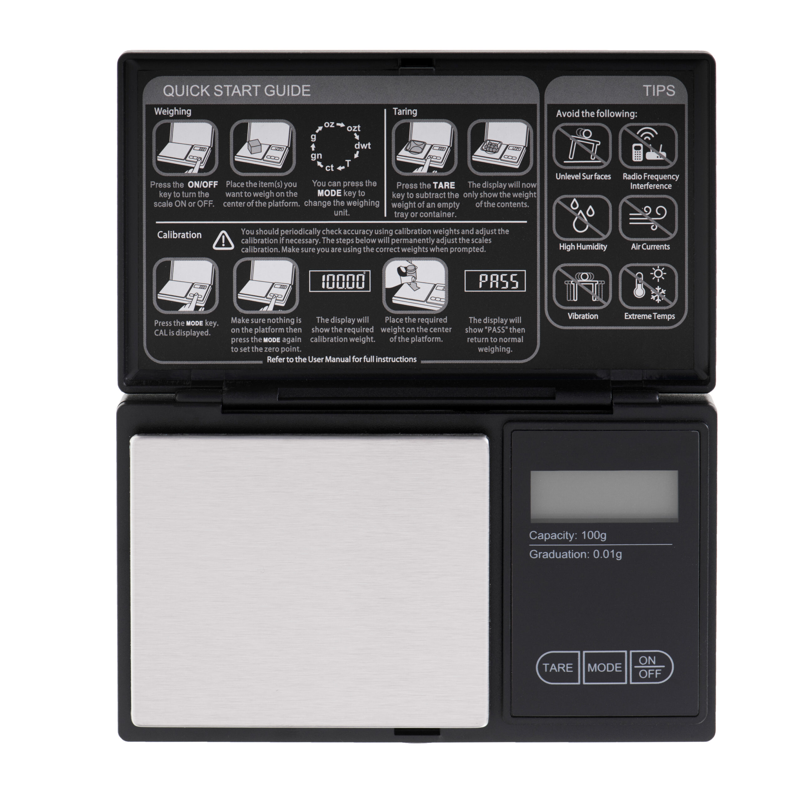 Adler | Precision Scale | AD 3176 | Maximum weight (capacity) 0.1 kg | Black - Image 2