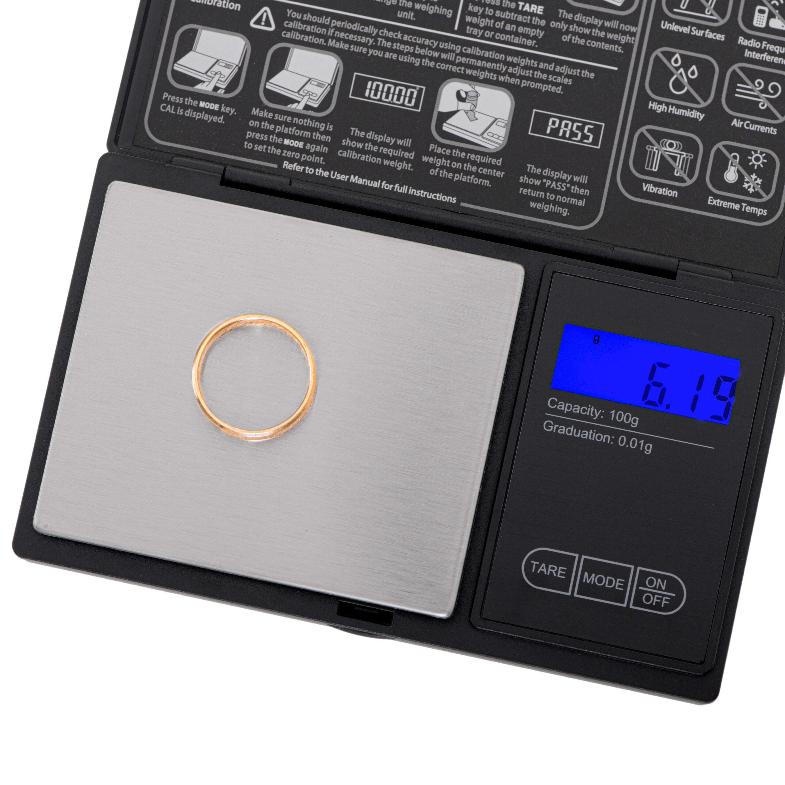 Adler | Precision Scale | AD 3176 | Maximum weight (capacity) 0.1 kg | Black - Image 3