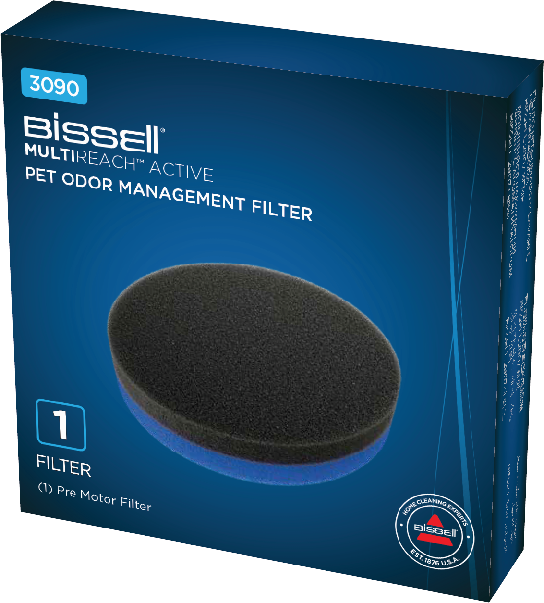 Bissell | Multireach Active Pet Odor Management Filter, Stick Vacuum Accessories | No ml | 1 pc(s) | Black