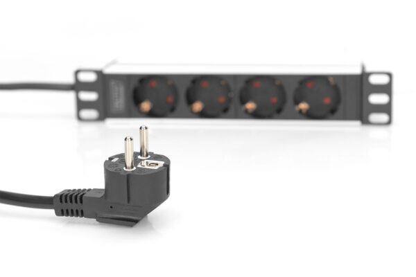 Digitus | 10” Socket Strip with Aluminum Profile, 4-way safety sockets | DN-95418 - Image 4
