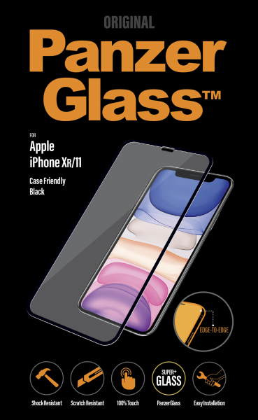 PanzerGlass Apple iPhone XR/11 Casefriendly,Black | PanzerGlass