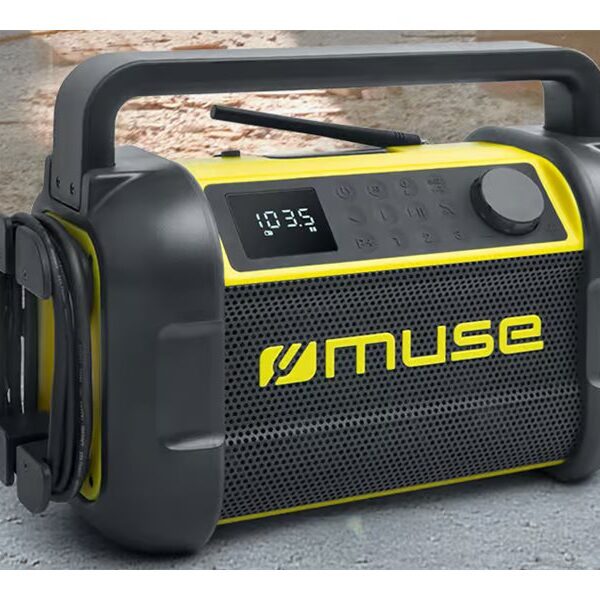 Muse | M-928 BTY | Jobsite Radio speaker | Waterproof | Bluetooth | Black/Yellow | Portable | Wireless connection