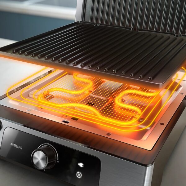Philips | Contact Electric Grill | HD6301/90 5000 Series | Table | 2200 W | Black - Image 2