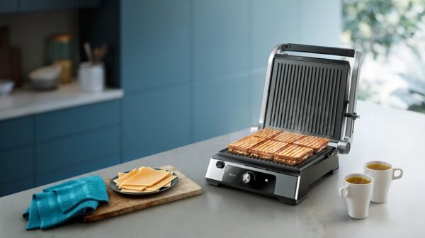 Philips | Contact Electric Grill | HD6301/90 5000 Series | Table | 2200 W | Black - Image 4