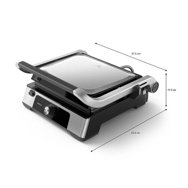 Philips | Contact Electric Grill | HD6301/90 5000 Series | Table | 2200 W | Black - Image 6