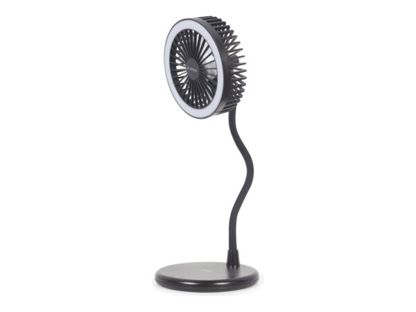 Gembird | TA-WPC10-LEDFAN-01 Desktop Fan With Lamp And Wireless Charger | N/A | Phone or tablet with built-in Qi wireless charging - Image 2