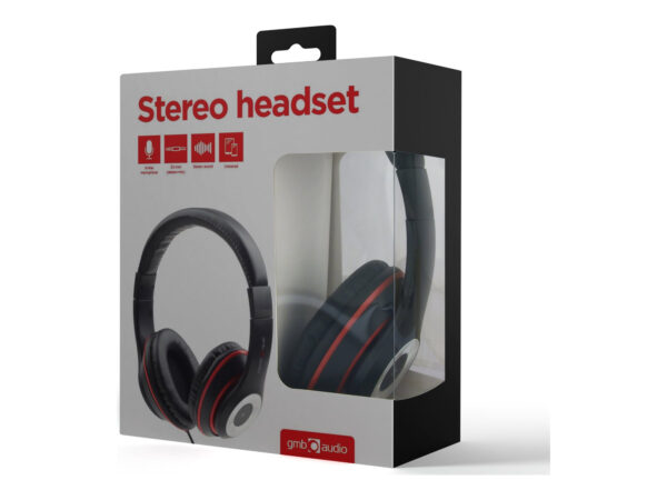 Gembird | Stereo headset, "Los Angeles" + microphone, passive noise canceling | Black - Image 3
