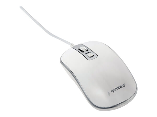 Gembird | Optical USB mouse | MUS-4B-06-WS | Optical mouse | White/Silver - Image 5