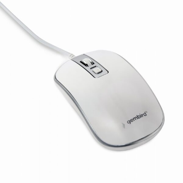 Gembird | Optical USB mouse | MUS-4B-06-WS | Optical mouse | White/Silver