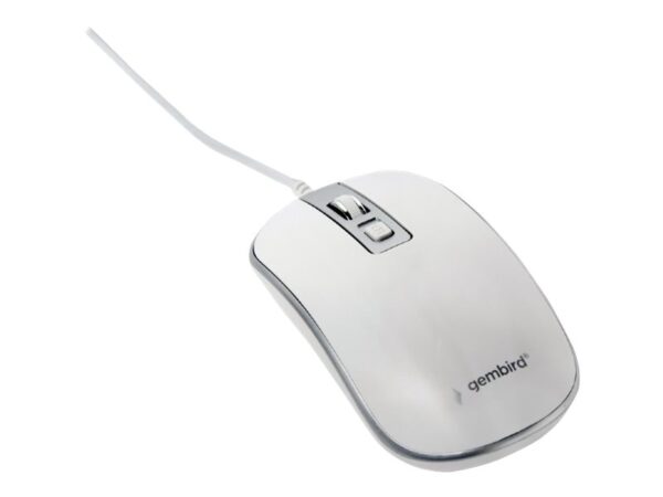 Gembird | Optical USB mouse | MUS-4B-06-WS | Optical mouse | White/Silver - Image 2