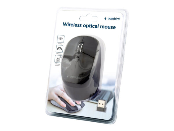 Gembird | Wireless Optical mouse | MUSW-4B-05 | Optical mouse | USB | Black - Image 7